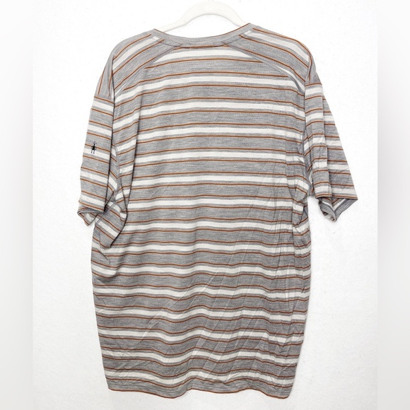 Smartwool Men’s Merino 150 Gray Short Sleeve Striped Crew Neck T-Shirt Size XXL - Picture 2 of 7